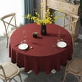 thumbnail image 5 of Japanese Cotton Linen Round Tablecloth For Dining Table Party Banquet Picnic,Dustproof Washable Machine-White-diameter250cm 99", 5 of 9