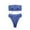 Dark Blue, variant on Women's High-Waisted Triangle Bikini Swimsuit with Chest Pad, Comfortable Stretchy Polyester for Beach, Pool and Vacation Wear