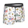 thumbnail image 2 of KLL America Landmarks Men's Cotton Boxer Briefs Underwear-XX-Large, 2 of 8