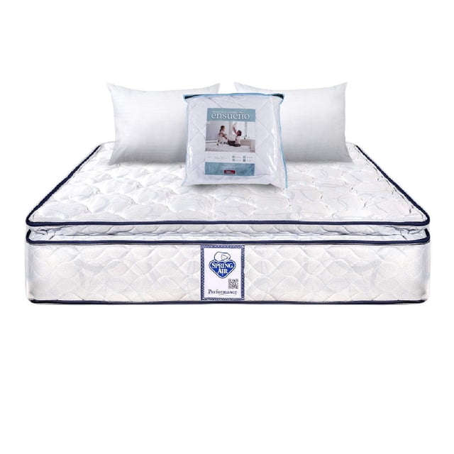 Colchón Spring Air Individual City + 2 Almohadas Sc + Protector Ensueño
