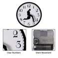 thumbnail image 6 of Vaupan Humanoid Wall Clock Novelty Creative Businessman Briefcase Walking Time Wooden Round Wall Clock, Silent Mute Clock Home Bedroom Office Decoration Personalized Clock Black Comedy Inspiration, 6 of 7
