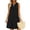 Black, variant on Cotton Linen Dresses for Women Crochet Notch Neck Summer Mini Boho Dresses Sleeveless A Line Casual Beach Vacation Sundresses Purple L
