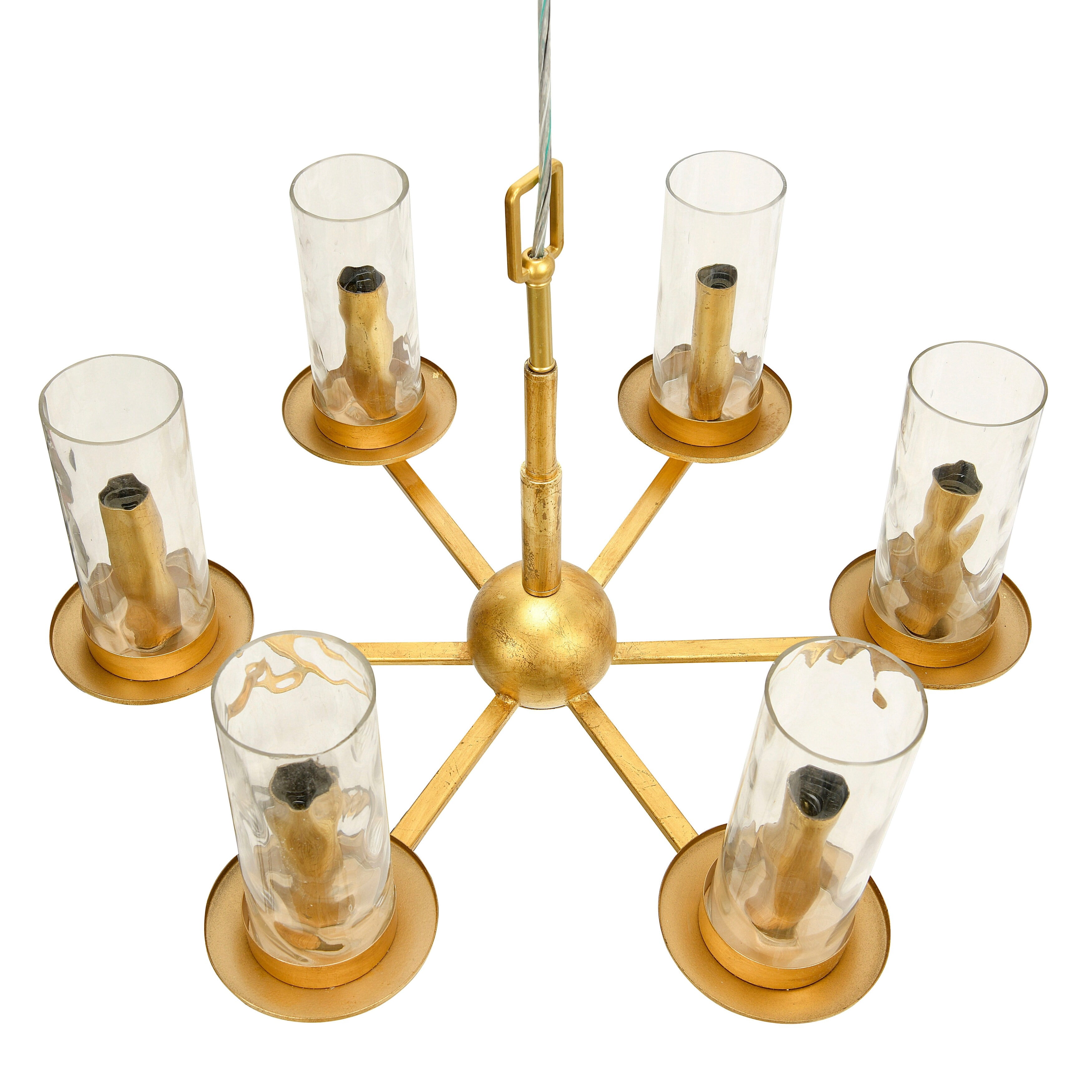 Ember Interiors Antiqued Gold 6-Light Chandelier
