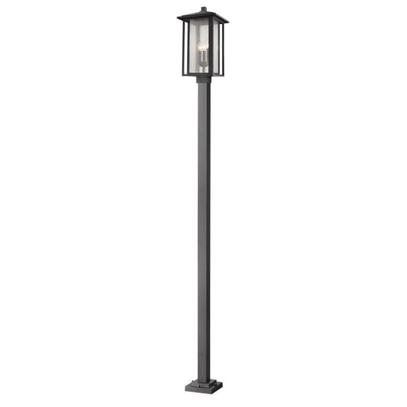 3 Light Outdoor Post Mount Lantern In Urban Style 11 Inches Wide By 116.87 Inches High-Black Finish Z-Lite 554Phxls-536P-Bk