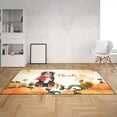 thumbnail image 2 of Happy Thanksgiving Bernese Mountain Dog with Turkey Pumpkins Autumn Vibes Indoor Rug Berner Lover Gifts Carpet Living Bed Room Sofa Home Decor - 12018, 2 of 5