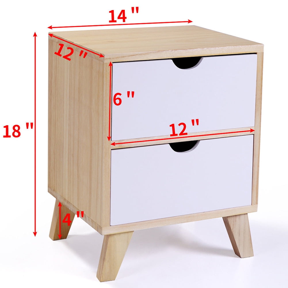 Kadyn Wooden Nightstand for College Dorm with Two Drawers, Bedside Tables set of 2 Solid Wood Legs for Living Room Bedroom Furniture Kadyn Wooden Nightstand for College Dorm with Two Drawers, Bedside Tables set of 2 Solid Wood Legs for Living Room Bedroom Furniture