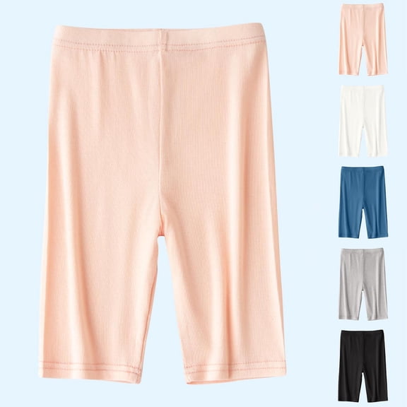 Asxite Toddler Girls Shorts Casual Loose Breathable Fashion Solid Leggings for 3-13Y