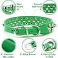 thumbnail image 3 of Spiked Dog Cat Collar Male Black Soft Leather Spike Puppy Collars Adjustable Mushroom Anti Bite Studded Dog Collars for Small Medium Large Dogs Chihuahua Yorkshire Pit Bull, 3 of 8