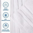 thumbnail image 3 of Superior Sadie Zero Twist Cotton Solid 3 Piece Towel Set, White, 3 of 10