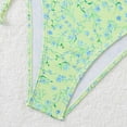 thumbnail image 5 of vigerkar Bikini Sets for Women Halter Floral Print Swimsuit Tie Side 2 Pieces Bathing Suit (Light Green, S), 5 of 9