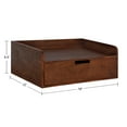 thumbnail image 6 of Kate and Laurel Wood Floating Shelf, 18" x 12", Walnut Brown, 6 of 7