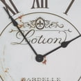 thumbnail image 6 of DecMode 24" Cream Wooden Fleur De Lis Distressed Wall Clock, 6 of 14