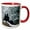 Red/White, variant on 3drose, Rock Mountain Wolf 4, 11oz Mug