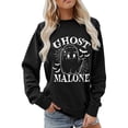 thumbnail image 1 of WEAIXIMIUNG Sweatshirts Courts pour Femmes Manches Courtes Automne Hiver Décontracté Confortable Lettre Col Rond Mode Manches Longues, 1 of 3