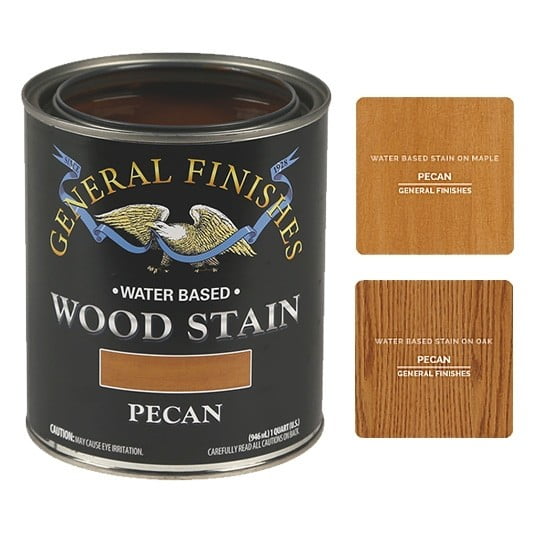 General Finishes Water Based Wood Pecan Stain, Quart