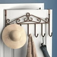 thumbnail image 3 of Casewin Door Hanger,Over The Door Towel Rack with 7 Hooks for Hanging Coats,Door Coat Hanger Towel Hanger Over Door Coat Rack for Towels, Clothes,Back of Bathroom,Bronze, 3 of 7