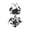 Black White Cow, variant on Gothic Skull Rose Retro Bikini Set for Women Plus Size Bathing Suits Crisscross Tie Back Swimsuit High Waist Beach Swim Suits 2 Piece Swimwear Tummy Control Twist Front Swimsuits