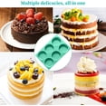 thumbnail image 4 of Molde redondo de silicona de 4 pulgadas para hornear, 3 moldes grandes de silicona antiadherentes para muffins, molde de 6 cavidades para sándwiches de desayuno, hamburguesas y huevos., 4 of 5