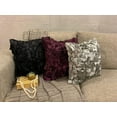 thumbnail image 3 of Pillow Cases, Black Pillow Shams, Vintage Ruffles Shabby Chic Pillow Shams, 24x24 inch (60x60 cm) Pillow Sham, Square Satin Pillow Shams, Modern Halloween Decorations - Vintage Black, 3 of 9