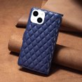 thumbnail image 5 of Nalacover for iPhone 14 6.1 inch Zipper Wallet Case with Magnetic Clasp Flip Folio Kickstand 9 Card Slots Luxury Premium PU Leather and Soft TPU Shockproof with Wrist Strap Cover.Blue, 5 of 10