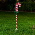 thumbnail image 2 of Christmas Outdoor Solar Garden Lights – Iron Snowman Candy Pathway Stakes, Waterproof Holiday Lawn Decorations, 2 of 4