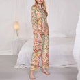 thumbnail image 3 of Balery Indian Paisley 1 Conjunto de Pijama con Estampado para Mujer, Conjunto de Dos Piezas con Manga Larga, Ropa de Dormir Suave con Bolsillos, Pijamas Cómodos-Large, 3 of 7