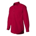 thumbnail image 2 of Long Sleeve Cotton Twill Shirt Tall Sizes - Red - LT, 2 of 5