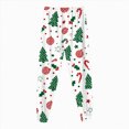 thumbnail image 5 of NOLDARES Little Boys Girls' Christmas Pajamas Sets Toddler Pjs Kids Print Sleepwear Fall Winter 2 Piece Long Sleeve Top Pjs Set(D008-White), 5 of 9