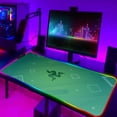 thumbnail image 1 of Alfombrilla de ratón Razer RGB grande para juegos de Anime, alfombrilla LED para ratón, accesorios para jugadores, alfombrilla de escritorio para PC con mesa LOL retroiluminada LIUWENJING unisex, 1 of 2