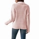 thumbnail image 3 of Suéteres de Punto para Mujer, Suéteres de Larga con Cuello en V, Camisetas Casuales, Conjuntos de Moda de Otoño Rosa L, 3 of 7