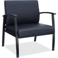 thumbnail image 1 of Lorell Big & Tall Black Leather Guest Chair, 1 of 2