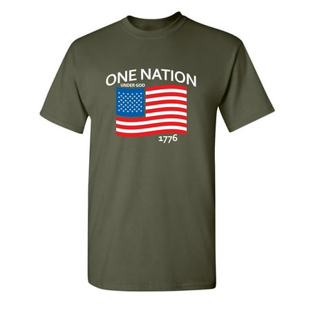 One Nation Under God Graphic Tees Sarcastic Mens Apparel Gift For Any Occasion Humor Novelty Funny T Shirt