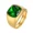 Gold Plated Green, variant on Men Square Gemstone Signet Rings Fancy Cut Cubic Zirconia Statement Ring Wedding Bands Christmas Gift Gold Plated Black Size 11