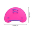 thumbnail image 4 of Unique Bargains 1 Paire de Palmes à Main Durables Unisexes pour Adultes pour la Natation Rouge Rose, 4 of 6