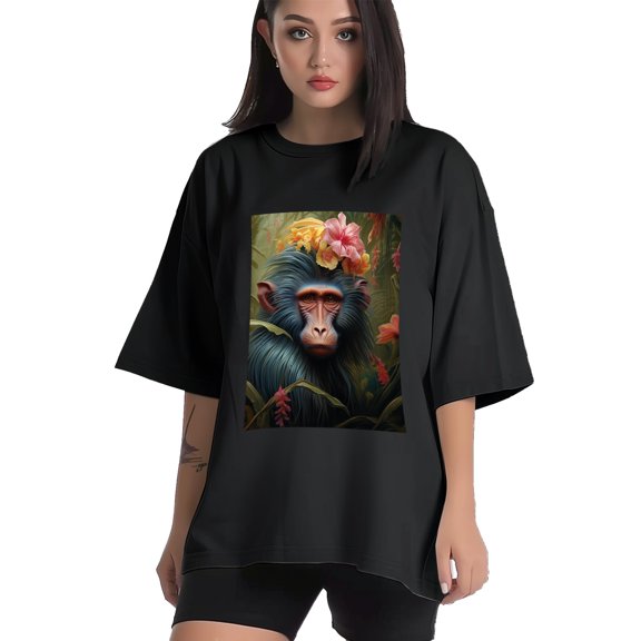 Plus Size Shirt for Women Black Tops for Women Short Sleeves Shirt for Women Mandrill T Shirt Crewneck Shirt for Women XS
