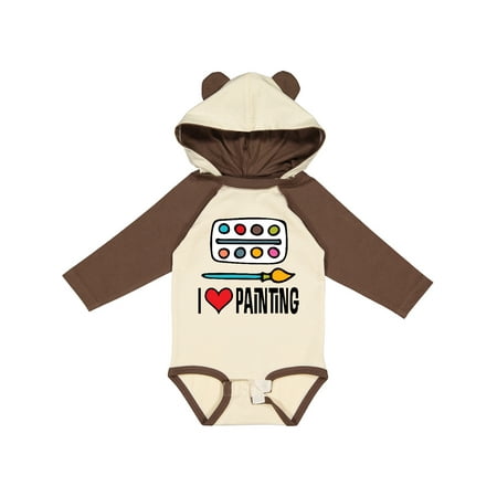 

Inktastic I Love Painting Art Set Gift Baby Boy or Baby Girl Long Sleeve Bodysuit