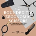 thumbnail image 5 of ONTAKI Beard & Mustache Scissors Rounded Tip Japanese Steel Grooming 4.2 inch Black, 5 of 10