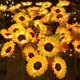 thumbnail image 2 of 3 cabezas 1 cabeza Solar simulación girasol luces LED jardín patio césped luces de noche paisaje lámpara decoración Navidad flor luz, 2 of 5