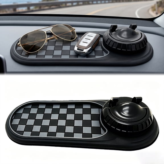 1 Pcs Anti Slip Mat for Car Dashboard, Dashboard Mat with Phone Holder, Grey