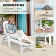 thumbnail image 4 of Costway 2 PCS Folding Chaise Lounge Chair 5-Position Adjustable Recliner White, 4 of 12