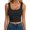 Black, variant on Womens Tank Tops Slim Fit Ribbed Knit Round Neck Wavy Hem Layering Casual Top,Light Purple S