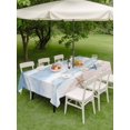 thumbnail image 4 of Outdoor Tablecloth with Umbrella Hole for Patio/Picnic/Party/Camping, Blue Summer Beach Waterproof Table Cloth Rectangle Table Cover Washable, Coastal Waves Ocean Starfish Conch (60"x 120"), 4 of 8