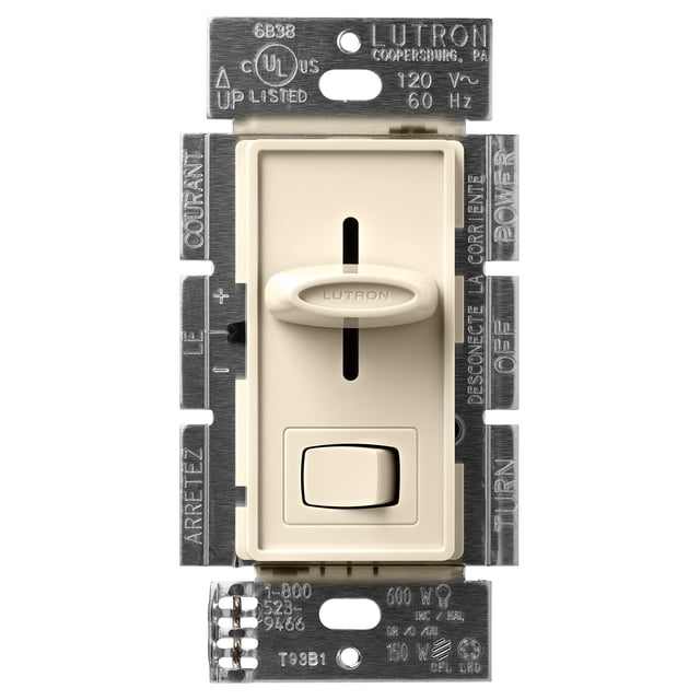 Interruptor de intensidad Lutron Skylark LED+ SCL-153P-AL | Almond