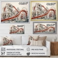 thumbnail image 4 of Designart "Rollercoaster Euphony II" Architecture Floater Framed Canvas Art Print, 4 of 7
