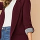 thumbnail image 5 of Chaqueta De Oficina De Trabajo De Manga Larga Con Frente Abierto Casual Para Mujer Blazer, 5 of 7