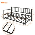 thumbnail image 6 of JERFIT Twin Daybed with Trundle Multifunctional Metal Lounge Dayb, 6 of 7