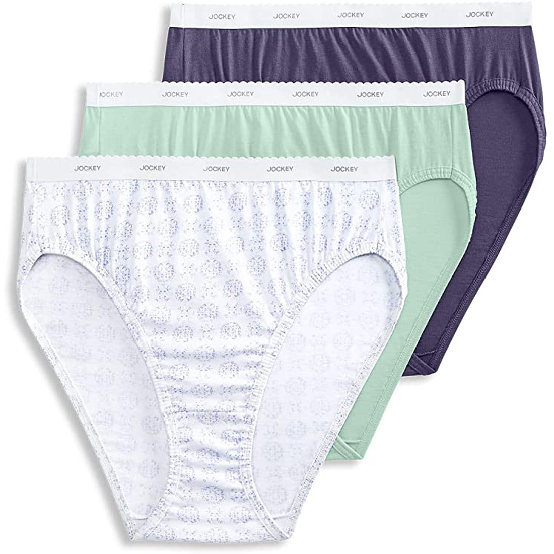 Jockey Women s Underwear Plus Size Classic French Cut 3 Pack Clear 