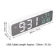 thumbnail image 2 of Reloj despertador Digital LED, reloj con espejo multifuncional, reloj de noche ultrasilencioso para dormitorio y oficina, 2 of 8