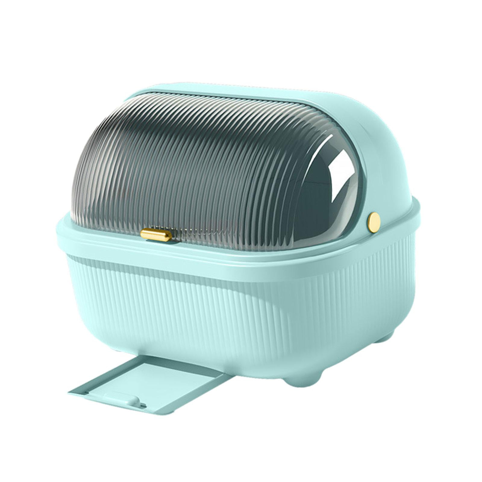 Dish Drying Rack for Kitchen Dish Drainer Basket Drain Quickly with Lid Container Utensil Organizer Drainage Shelf for M