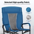 thumbnail image 6 of Alpha Joy Chair Two-Position Adjustable High Back Heavy-Duty Oversized Director Chair with Side Table - Blue, 6 of 10